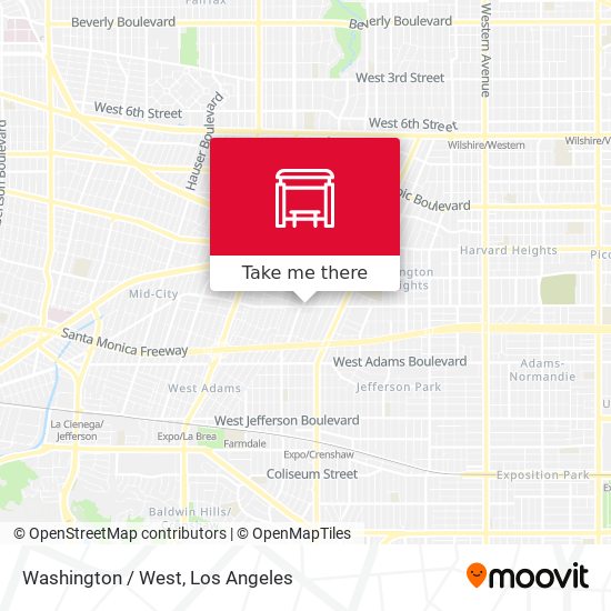Mapa de Washington / West