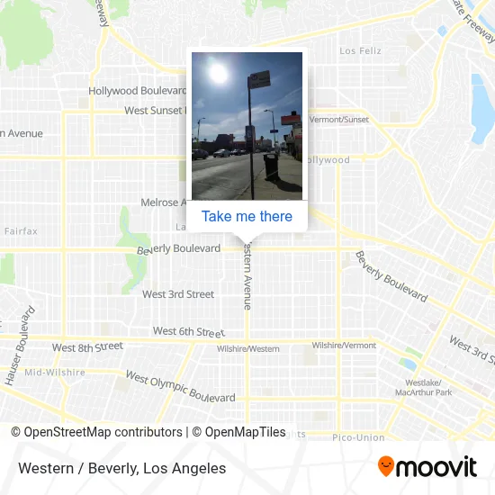 Western / Beverly map