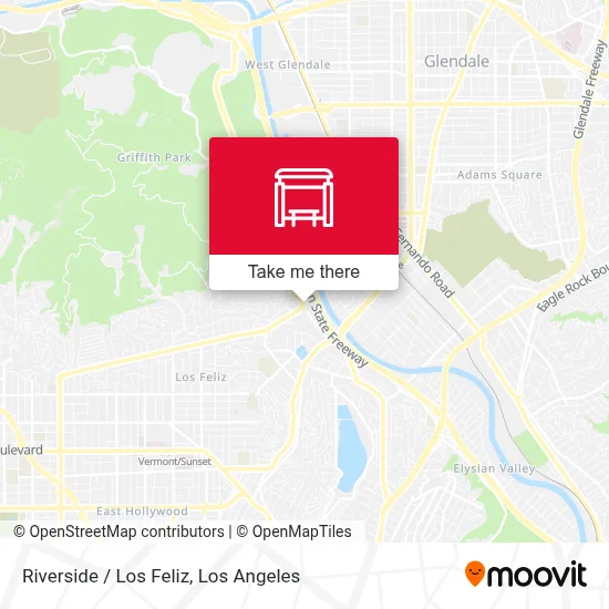Riverside / Los Feliz map