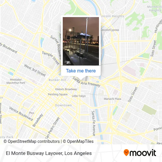 El Monte Busway Layover map