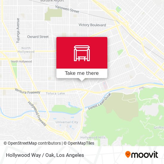 Mapa de Hollywood Way / Oak