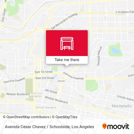 Avenida Cesar Chavez / Schoolside map