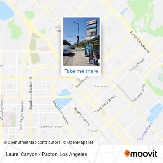 Laurel Canyon / Paxton map