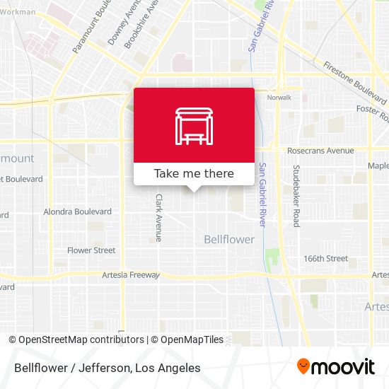 Mapa de Bellflower / Jefferson