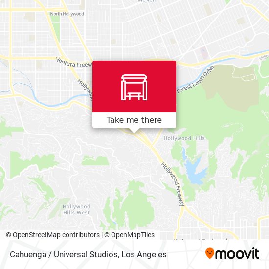 Cahuenga / Universal Studios map