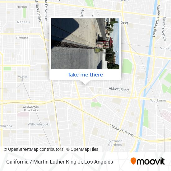 California / Martin Luther King Jr map