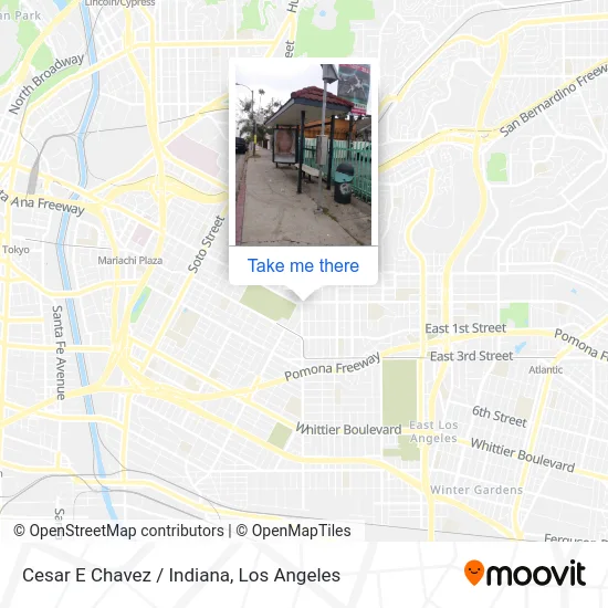 Cesar E Chavez / Indiana map