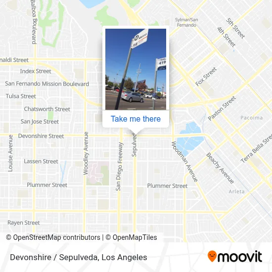 Devonshire / Sepulveda map