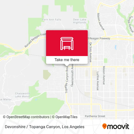 Devonshire / Topanga Canyon map