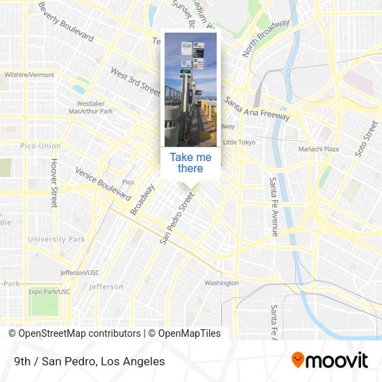 9th / San Pedro map