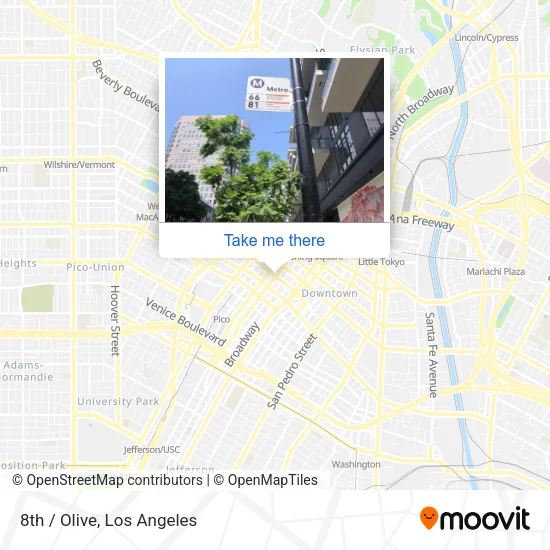 8th / Olive map