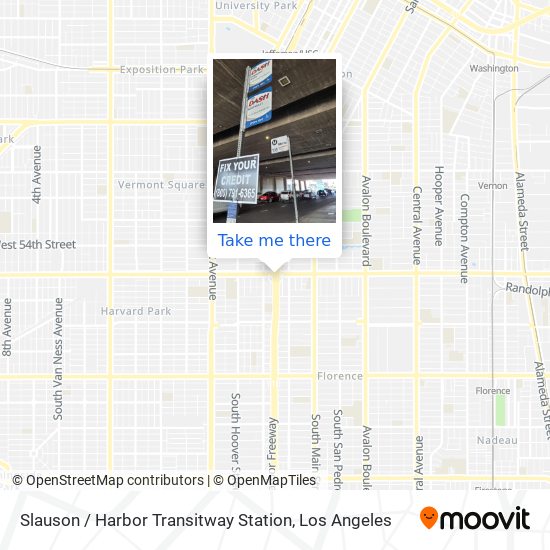 Slauson / Harbor Transitway Station map