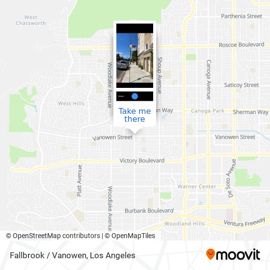 Fallbrook / Vanowen map