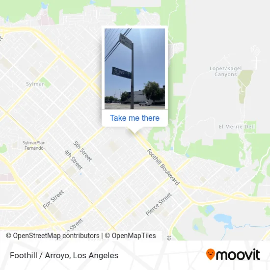 Foothill / Arroyo map