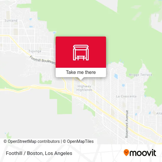 Foothill / Boston map