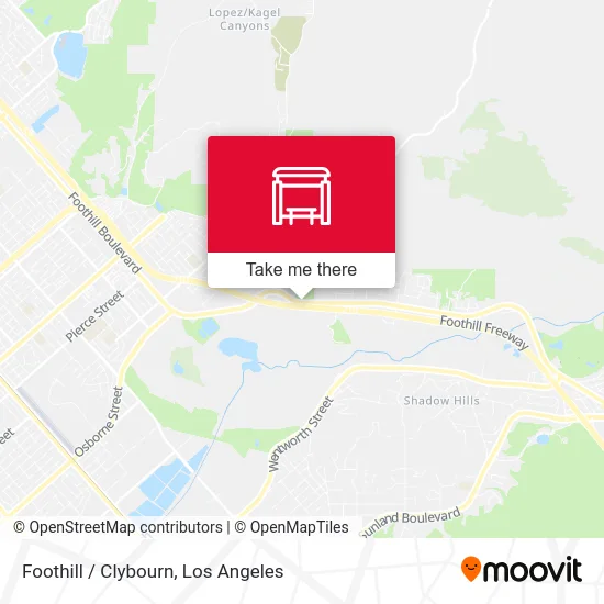 Foothill / Clybourn map