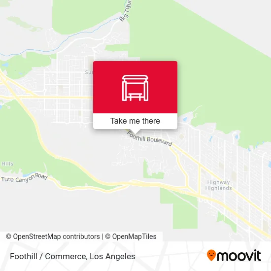 Foothill / Commerce map