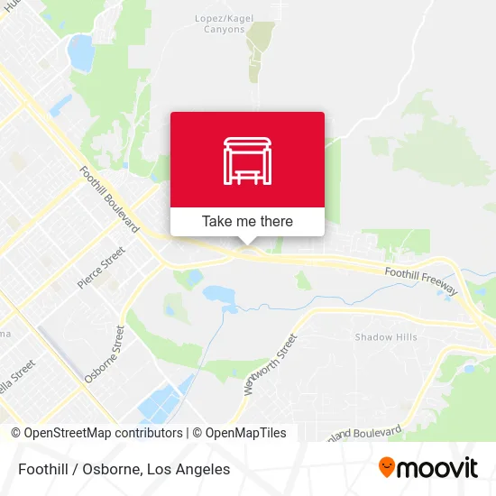 Foothill / Osborne map