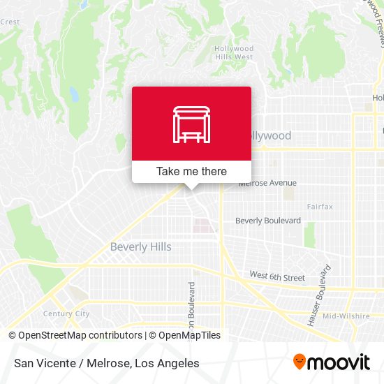 San Vicente / Melrose map