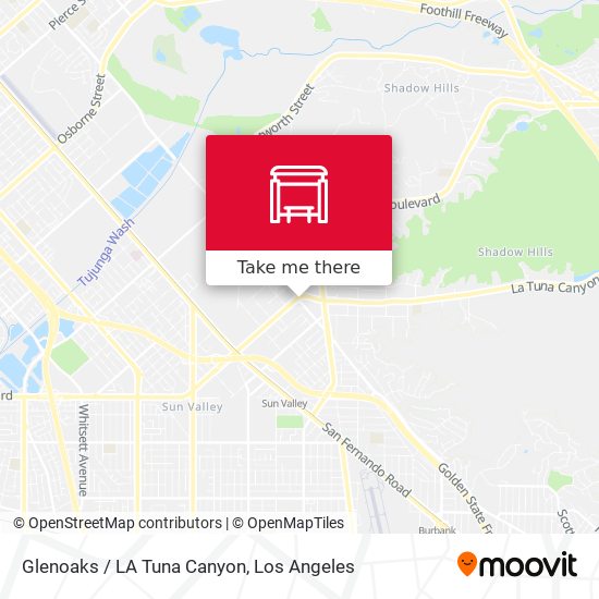 Glenoaks / LA Tuna Canyon map