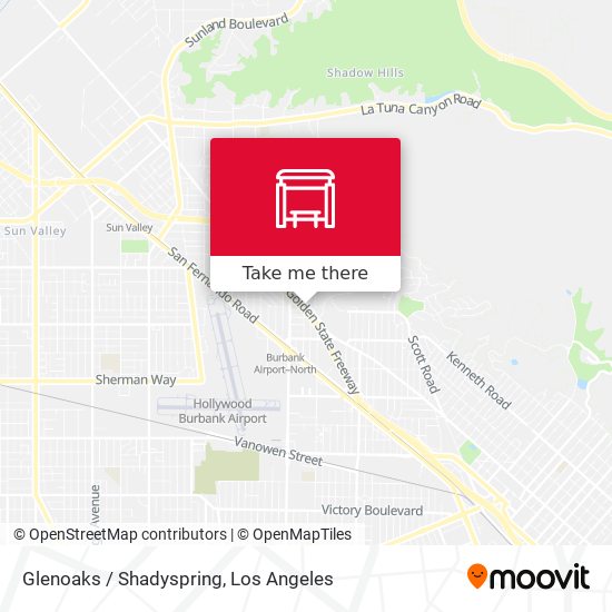 Glenoaks / Shadyspring map