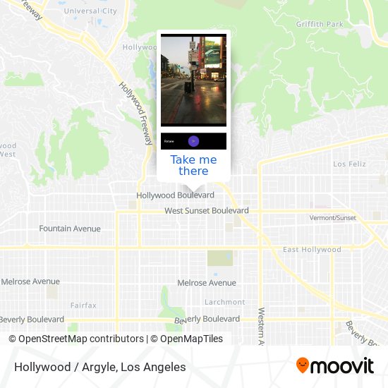 Mapa de Hollywood / Argyle