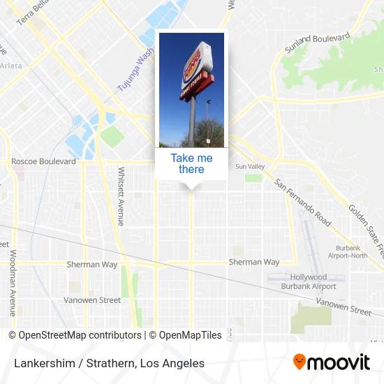 Lankershim / Strathern map