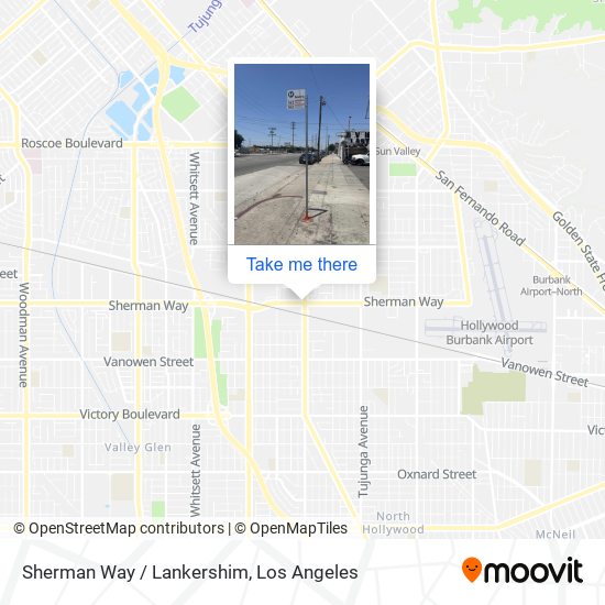 Sherman Way / Lankershim map