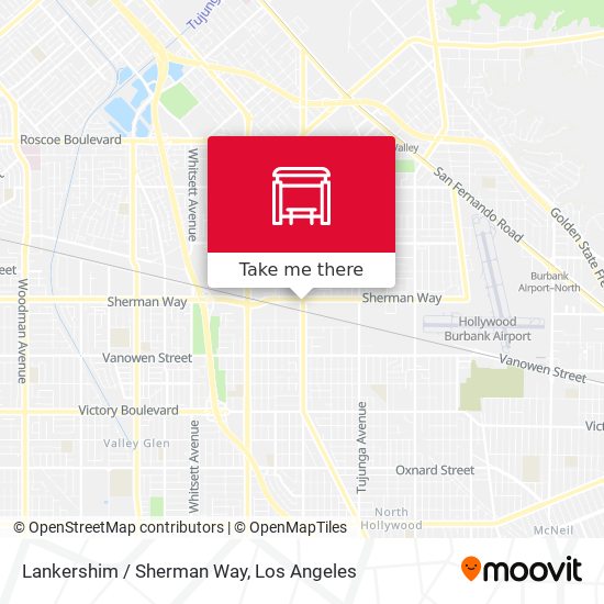 Lankershim / Sherman Way map
