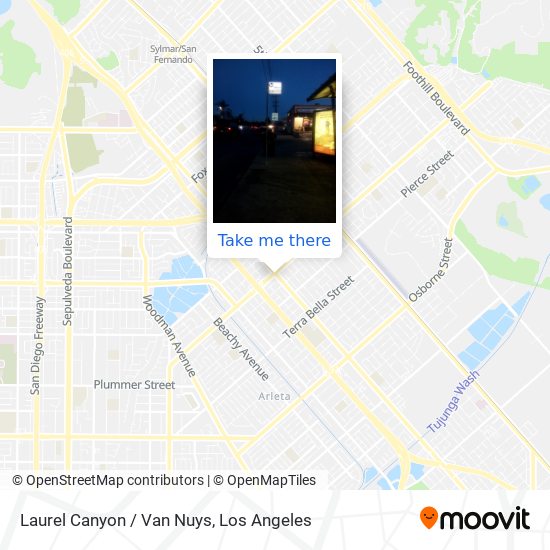 Laurel Canyon / Van Nuys map