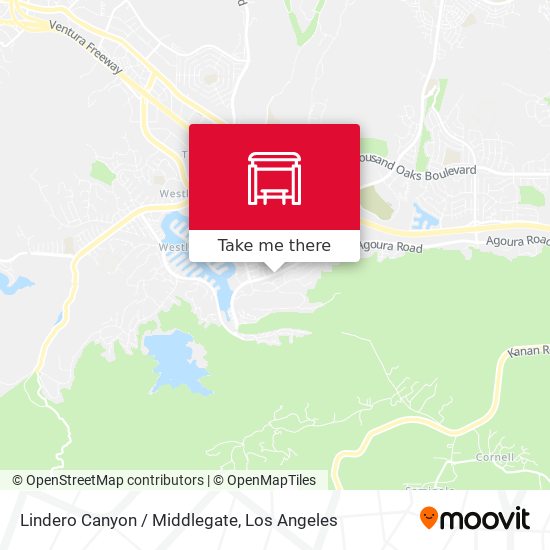 Lindero Canyon / Middlegate map