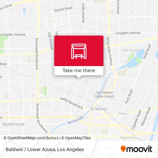 Baldwin / Lower Azusa map