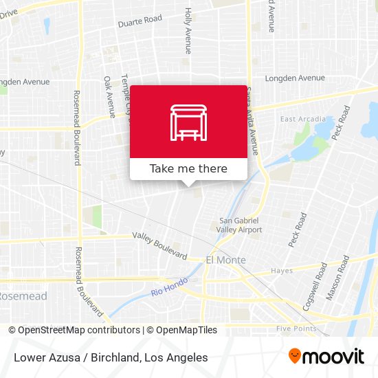Lower Azusa / Birchland map