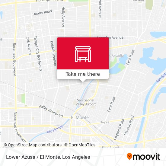 Lower Azusa / El Monte map