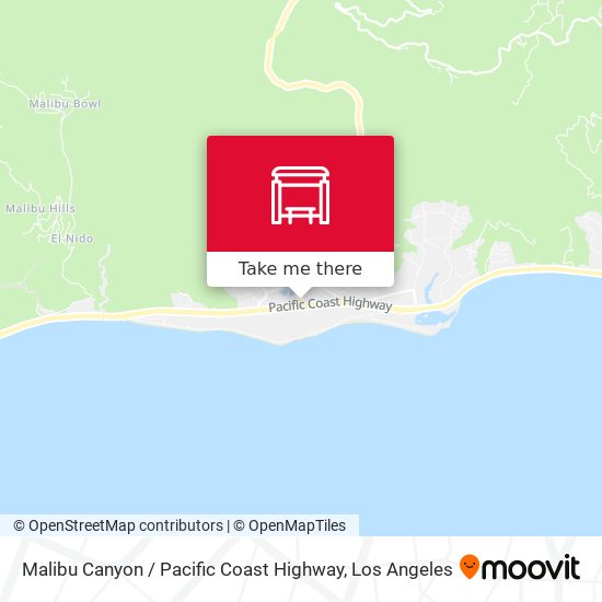 Malibu Canyon / Pacific Coast Highway map