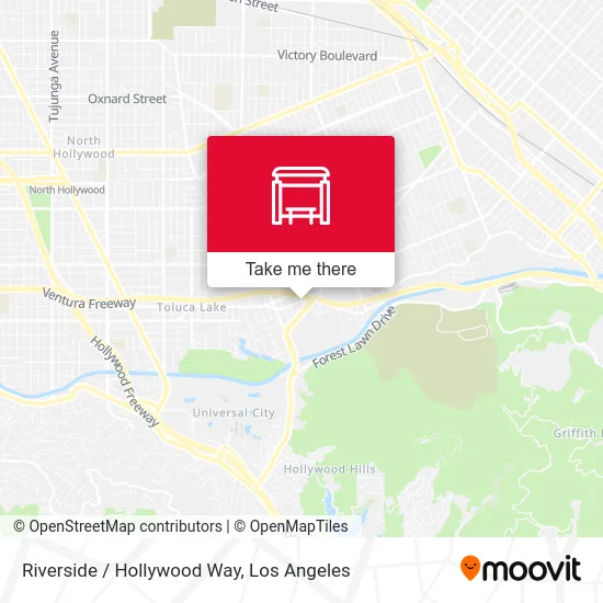 Riverside / Hollywood Way map