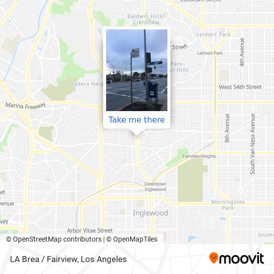 LA Brea / Fairview map