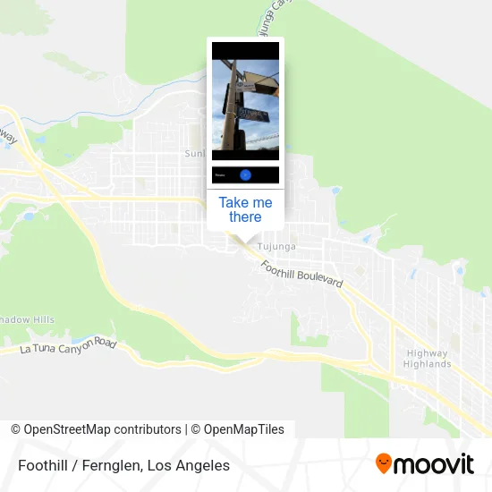 Foothill / Fernglen map