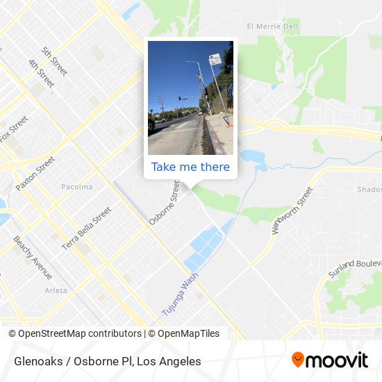 Glenoaks / Osborne Pl map