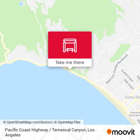 Mapa de Pacific Coast Highway / Temescal Canyon