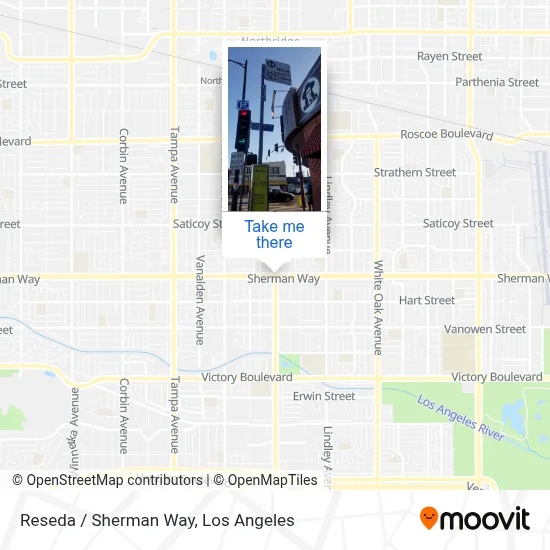 Reseda / Sherman Way map