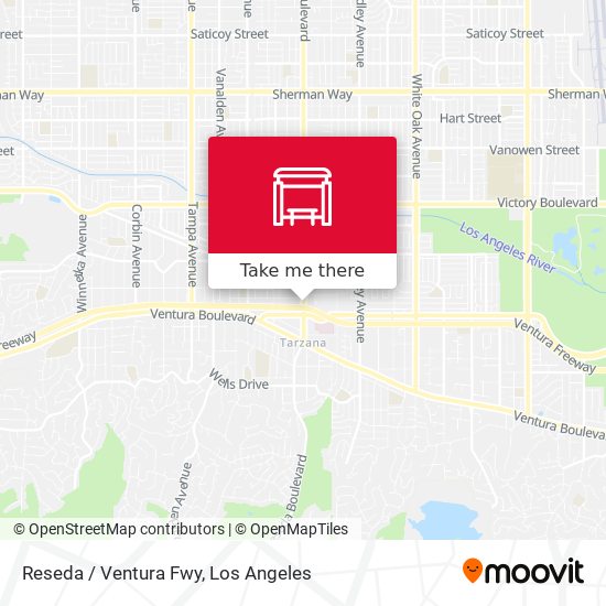 Reseda / Ventura Fwy map