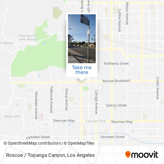 Roscoe / Topanga Canyon map