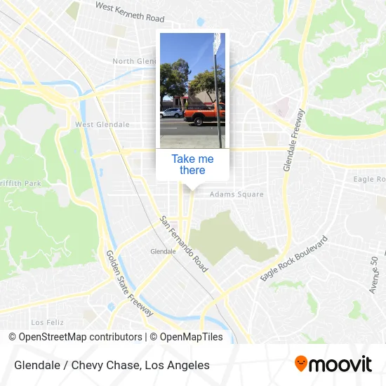 Glendale / Chevy Chase map