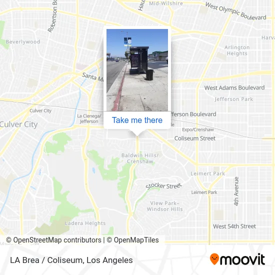 LA Brea / Coliseum map