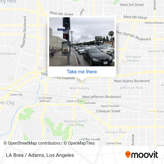 LA Brea / Adams map