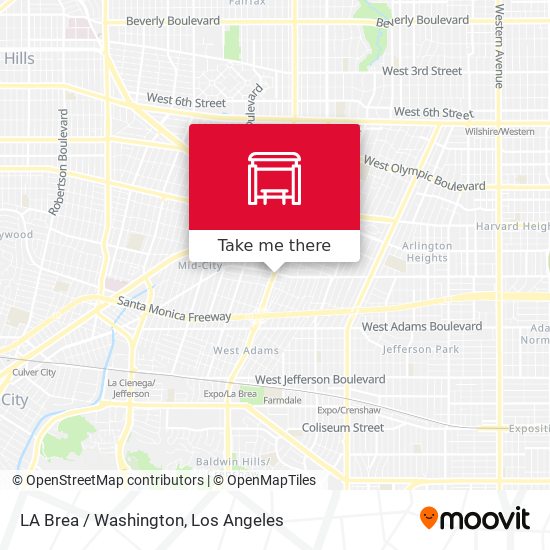 LA Brea / Washington map