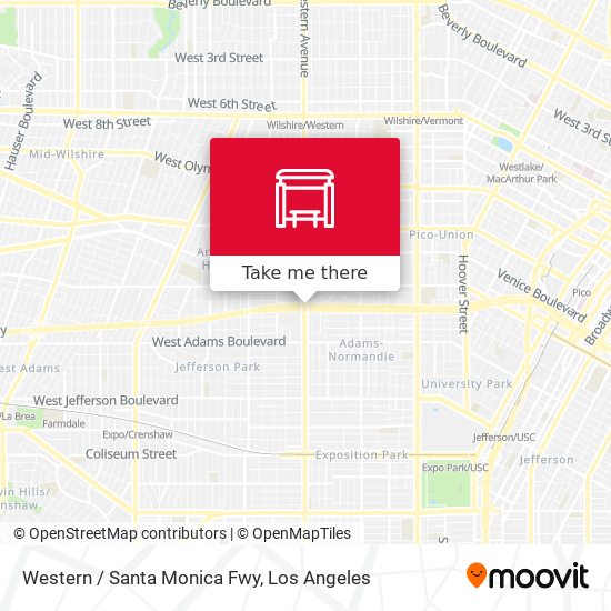 Western / Santa Monica Fwy map
