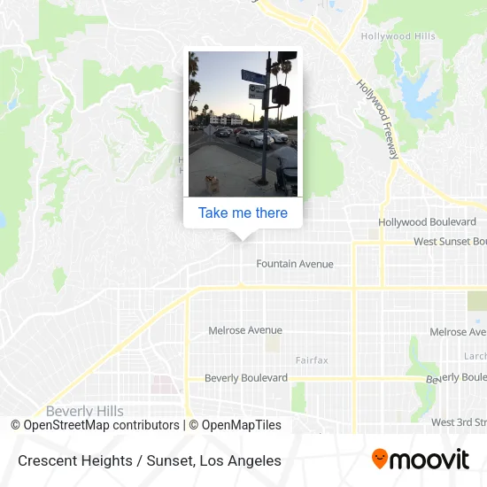 Mapa de Crescent Heights / Sunset
