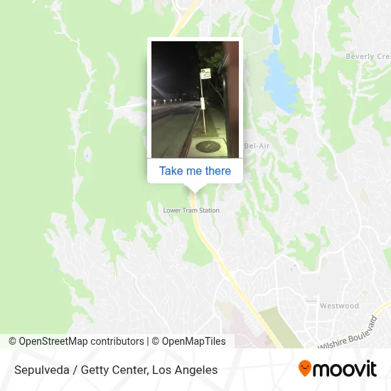 Sepulveda / Getty Center map